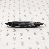 Faceted Black Glass Victorian Bar Pin