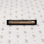 Graphic Onyx Gold & Pearl Victorian Brooch