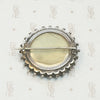 Sterling Star-Studded Locket Brooch