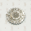 Sterling Star-Studded Locket Brooch