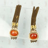 Antique Matched Bracelets in Carnelian, Gold & Woven Hair
