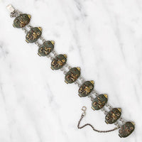 Antique Shakudo Bracelet in the shape of Japanese Lanterns
