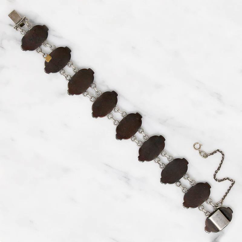 Antique Shakudo Bracelet in the shape of Japanese Lanterns
