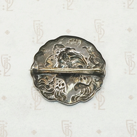 Art Nouveau Repoussé Poppy Brooch