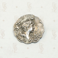 Art Nouveau Repoussé Poppy Brooch