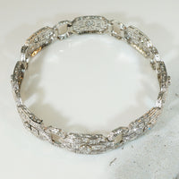 Exquisite Platinum and Diamond Art Deco Bracelet