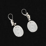 Carved Quartz Flower Earrings by brunet