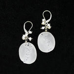 Carved Quartz Flower Earrings by brunet
