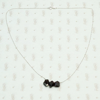 Garnet Nugget Necklace in White Gold by brunet