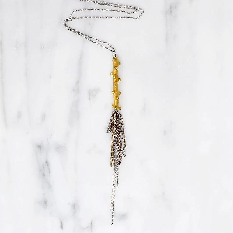 Golden Twig Necklace by brunet