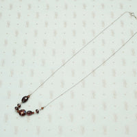 Garnet Beads on White Gold Necklace by brunet