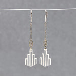 Art Deco Pressed Glass Earrings by brunet