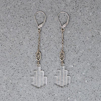 Art Deco Pressed Glass Earrings by brunet