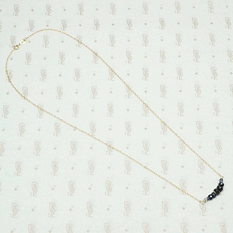 The Olio Arc Necklace in Sapphire and Yellow Gold by brunet
