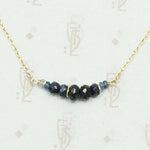 The Olio Arc Necklace in Sapphire and Yellow Gold by brunet
