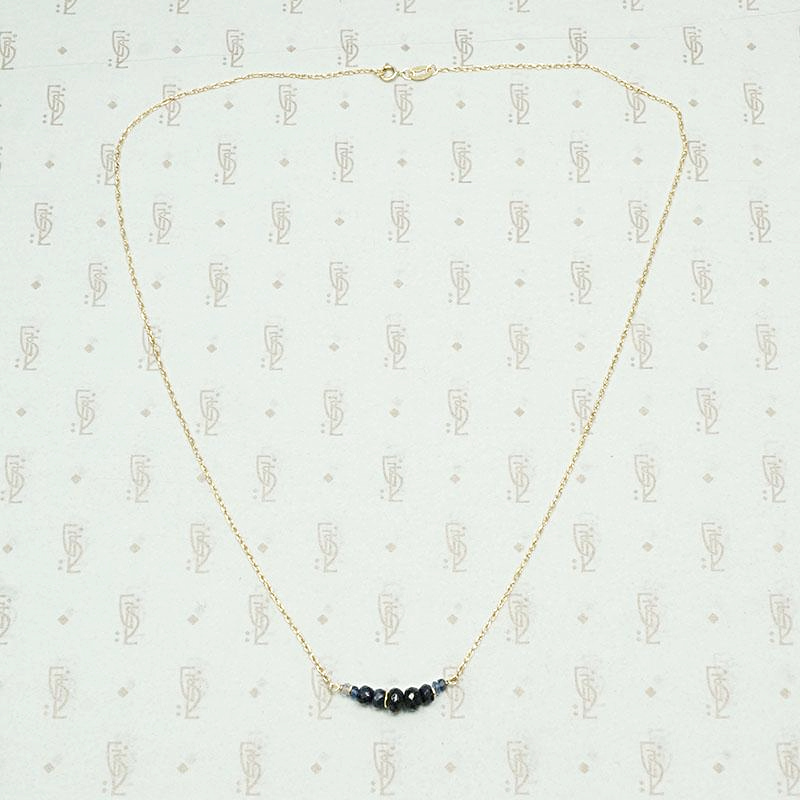 The Olio Arc Necklace in Sapphire and Yellow Gold by brunet