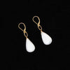 Romantic Moonstone and Hand Wrought Gold Earrings by Brunet