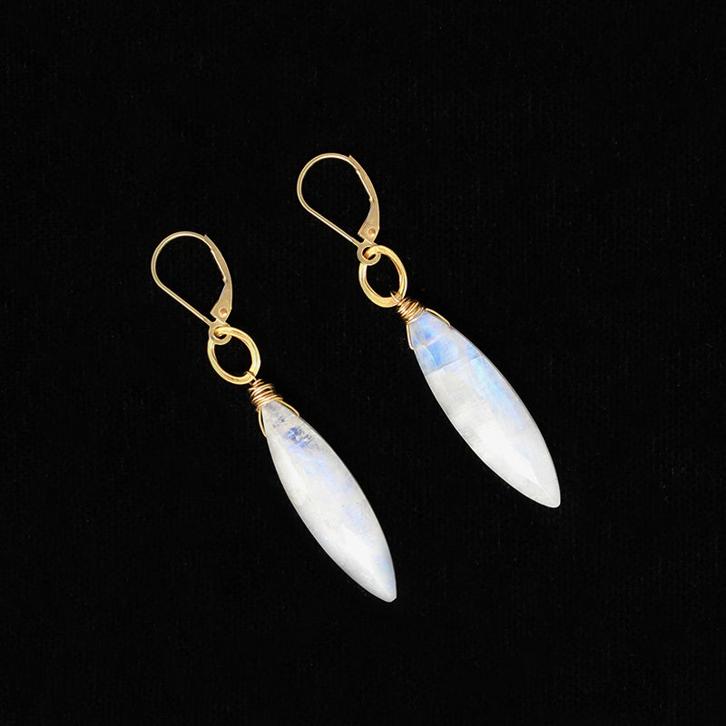 Mystical Marquis Moonstone Earrings by brunet
