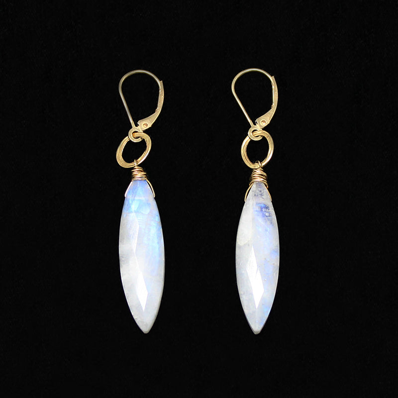 Mystical Marquis Moonstone Earrings by brunet