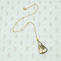 Abalone Drop Necklace with 18k Gold Details by brunet