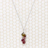 Juicy Pink & Green Tourmaline Cluster Necklace by brunet