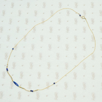 Enamel Bead, Lapis & Pearl Necklace by brunet