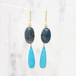 Shades of Blue Turquoise & Sodalite Earrings by brunet