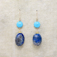 Moody Blues Turquoise & Sodalite Earrings by brunet