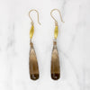 Glittering Smoky Quartz & 18K Gold Earrings by brunet