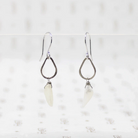 American River Pearl Earrings with White Gold Details by brunet