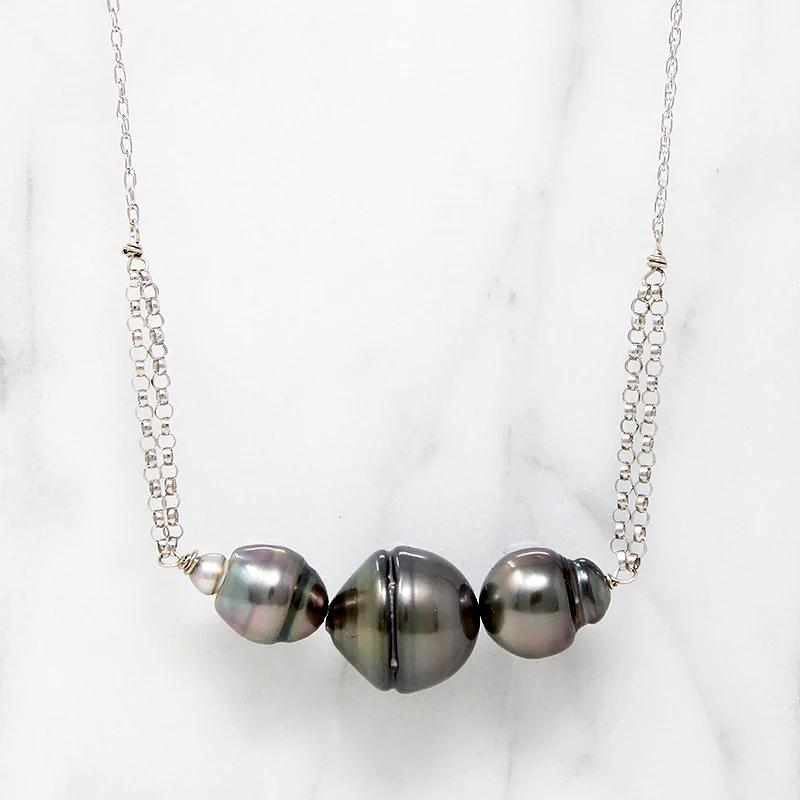Decadent Tahitian Pearl & White Gold Necklace by brunet