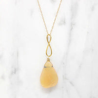 Golden Glowing Opal & 18k Detail Necklace by brunet