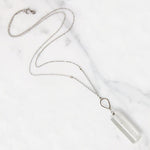 Quartz Crystal Cylinders & White Gold Necklace by brunet