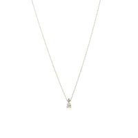 1950's Pear Shaped Diamond Pendant in White Gold