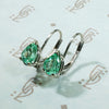 Vintage Pear Cut Emerald Lever Back Earrings