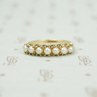 Vintage Gold Band with Pearls
