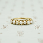 Vintage Gold Band with Pearls