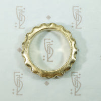 Bold Gold Modern Estate Pearl Eternity Band