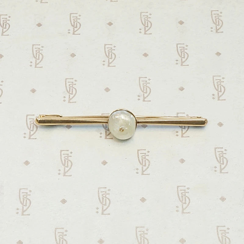 Refined Baroque Pearl Pin in Rose Gold
