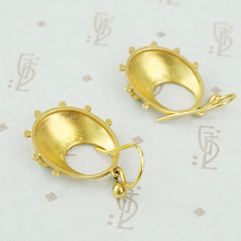 victorian 15 karat gold and pearl earrings hallmarks