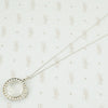 Vintage White Gold Crystal Locket with Pearls