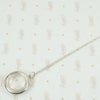 Vintage White Gold Crystal Locket with Pearls