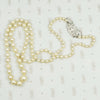 Matinee Length Pearls with Platinum and Diamond Clasp