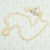 Matinee Length Pearls with Platinum and Diamond Clasp