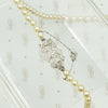 Matinee Length Pearls with Platinum and Diamond Clasp