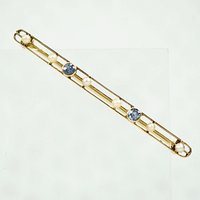 Delicate Montana Sapphire and River Pearl Edwardian Brooch