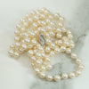 Luxurious Long Platinum Clasped Pearls