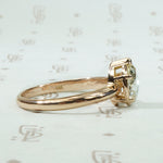 Pear Shaped Rose Cut Diamond Solitaire by GSL