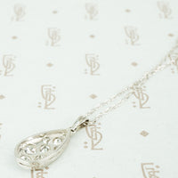 Lovely Tear Drop Shaped Pavé Diamond Pendant