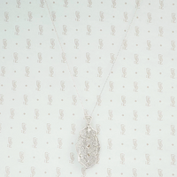 14k white gold convertible pin pendant in filigree